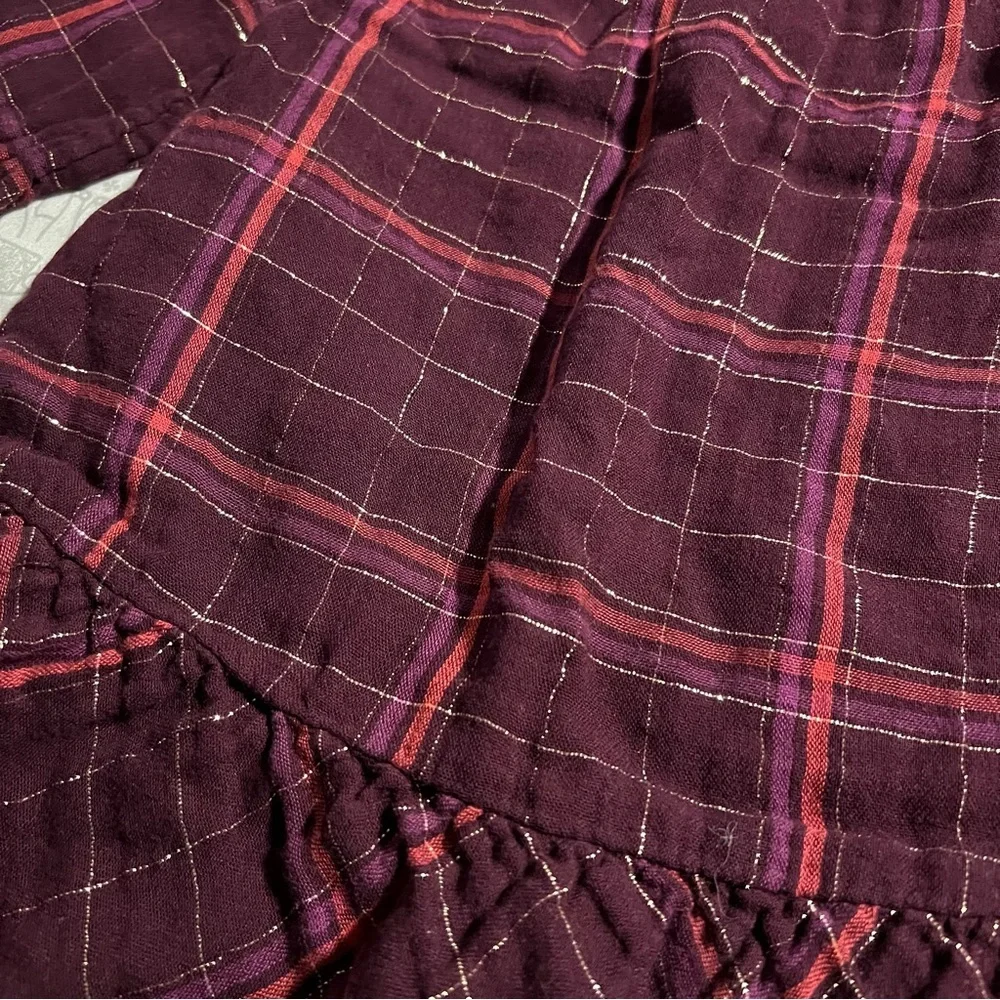 Old navy Metallic Plaid Dress 18-24 months